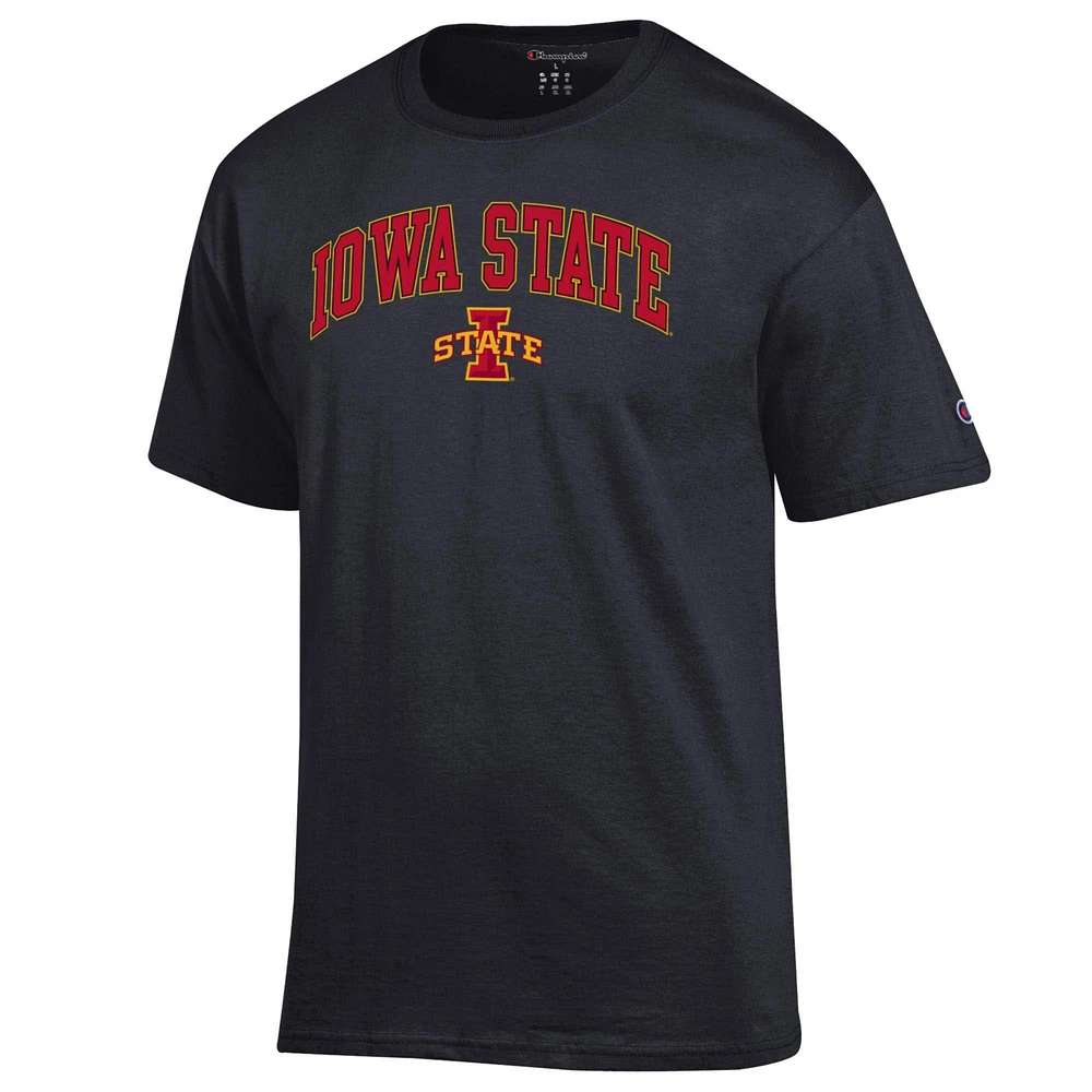 Men's Champion  Black Iowa State Cyclones Arched Logo T-Shirt
