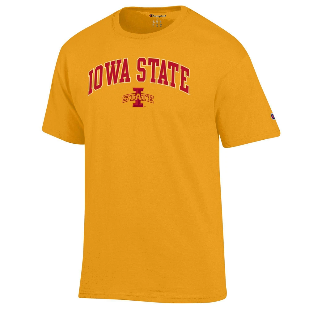 T-shirt homme Champion Gold Iowa State Cyclones Arch Over Logo
