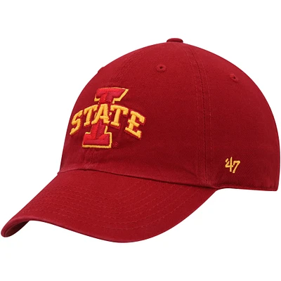 Men's '47 Cardinal Iowa State Cyclones Clean Up Adjustable Hat