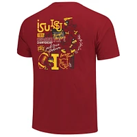 Men's Cardinal Iowa State Cyclones Through The Years 2-Hit T-Shirt