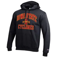 Men's Champion Black Iowa State Cyclones High Motor Pullover Hoodie