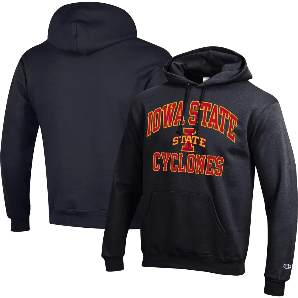 Men's Champion Black Iowa State Cyclones High Motor Pullover Hoodie