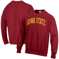 Men's Champion Cardinal Iowa State Cyclones Arch Reverse Weave Pullover Sweatshirt