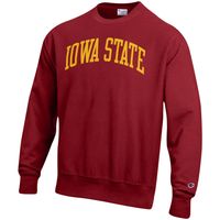 Men's Champion Cardinal Iowa State Cyclones Arch Reverse Weave Pullover Sweatshirt