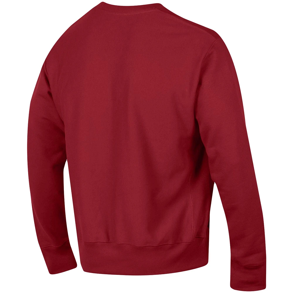 Men's Champion Cardinal Iowa State Cyclones Arch Reverse Weave Pullover Sweatshirt