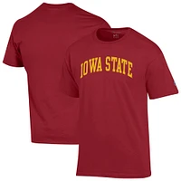Men's Champion  Cardinal Iowa State Cyclones Basic Arch T-Shirt