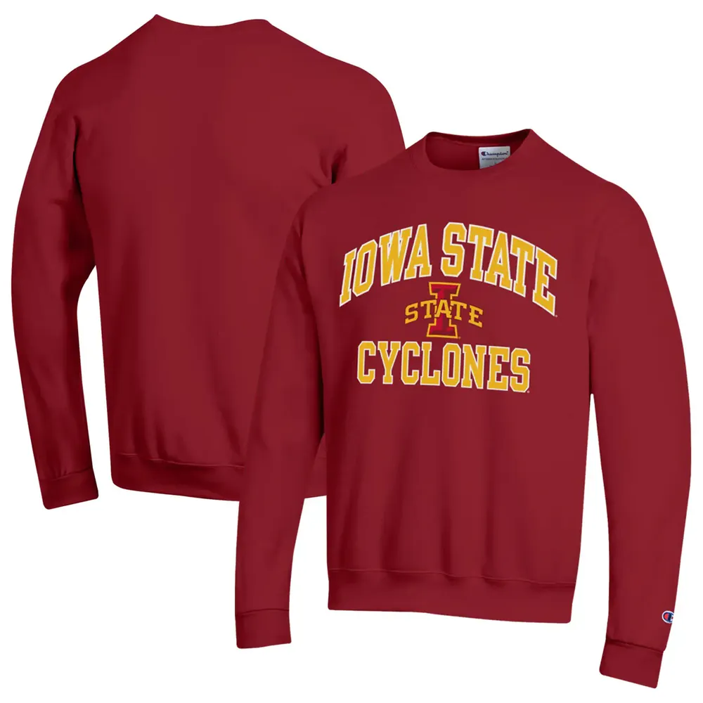 Men's Champion Cardinal Iowa State Cyclones High Motor Pullover Sweatshirt