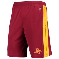 Men's Champion Cardinal Iowa State Cyclones Side Stripe Shorts