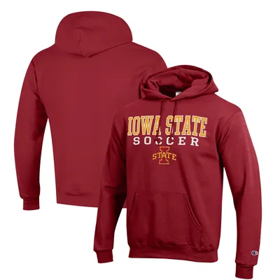 Iowa State Cyclones Champion Soccer Stack Logo Powerblend Pullover Hoodie - Cardinal