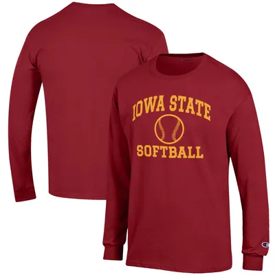 Iowa State Cyclones Champion Softball Icon Long Sleeve T-Shirt