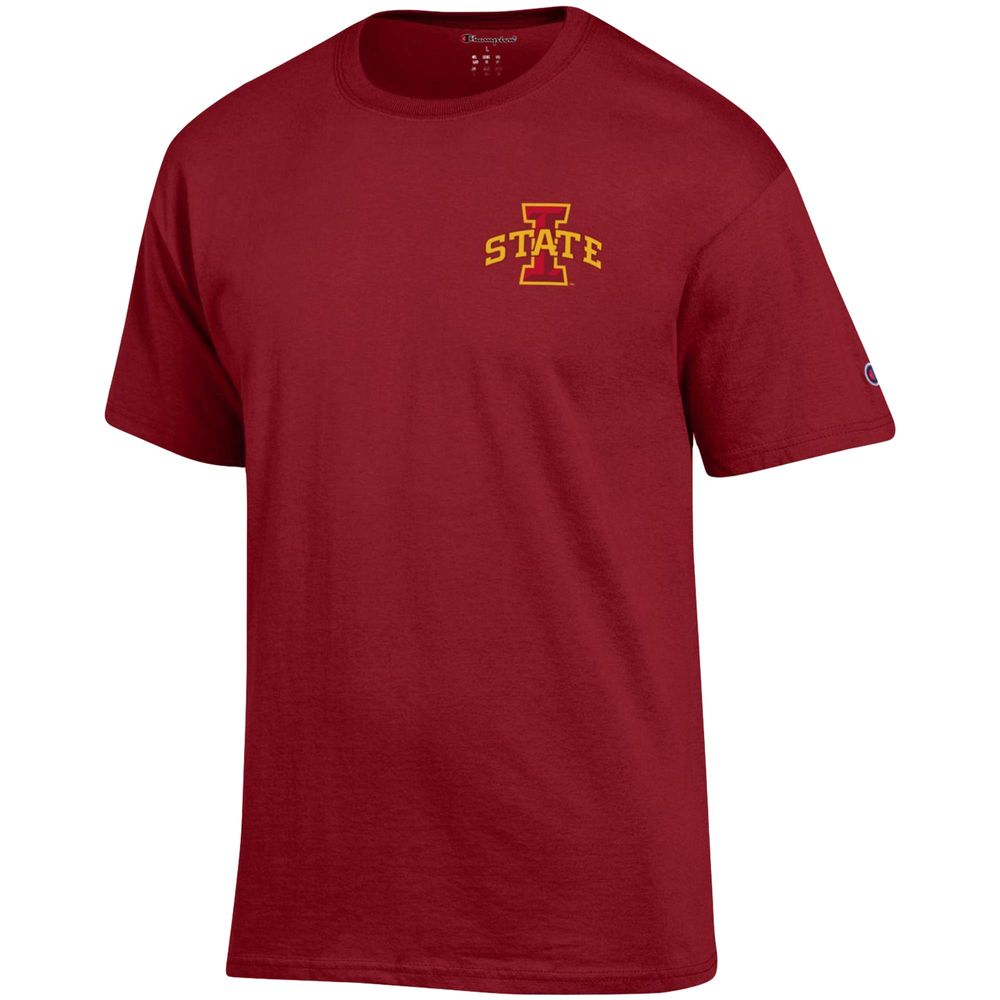 Men's Champion Cardinal Iowa State Cyclones Stack 2-Hit T-Shirt