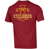 Men's Champion Cardinal Iowa State Cyclones Stack 2-Hit T-Shirt