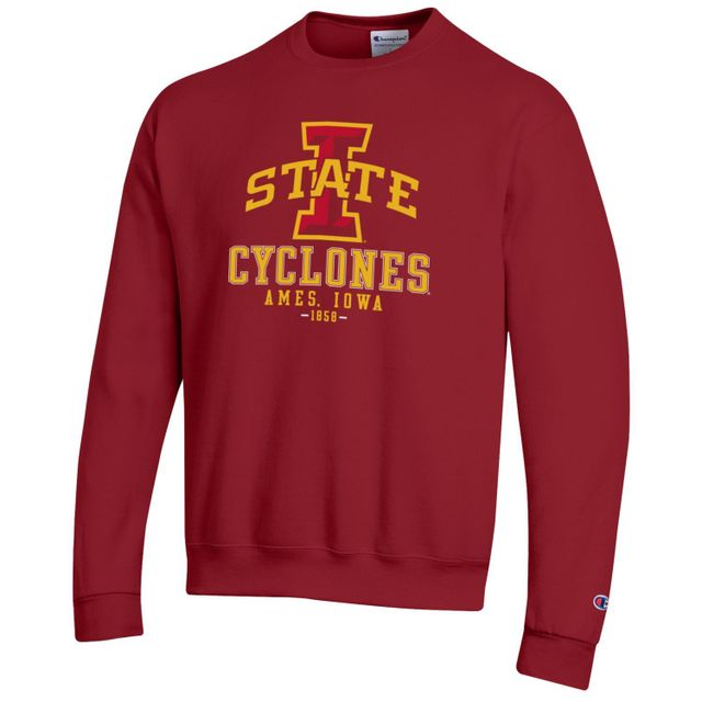 Champion pour hommes Cardinal Iowa State Cyclones Team Stack Powerblend Sweat-shirt à capuche