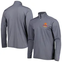 Veste grise texturée à quart de zip Champion Iowa State Cyclones pour homme