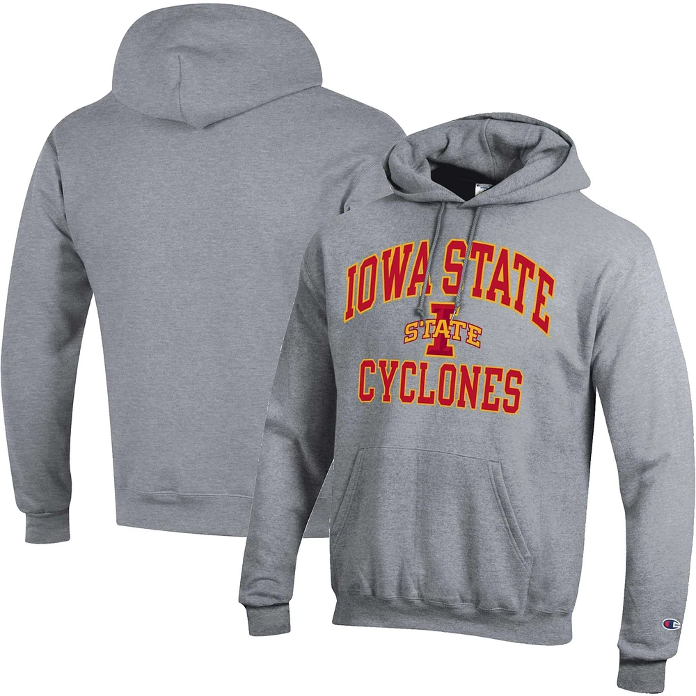 Sweat à capuche Champion Heather Grey Iowa State Cyclones High Motor pour homme