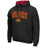 Men's Colosseum Black Iowa State Cyclones Arch & Logo 3.0 Pullover Hoodie