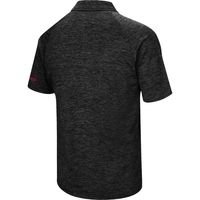 Men's Colosseum Black Iowa State Cyclones Down Swing Polo