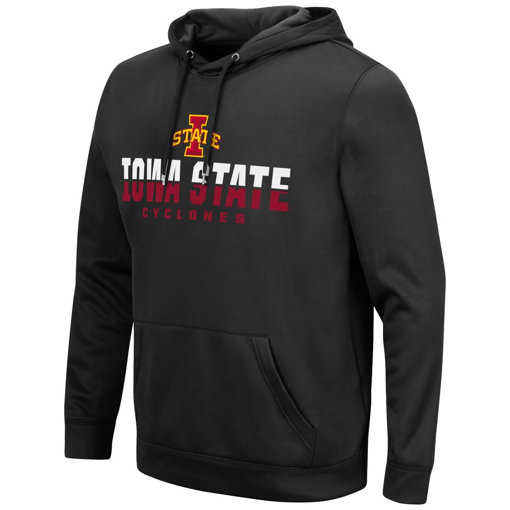 Men's Colosseum Black Iowa State Cyclones Lantern Pullover Hoodie