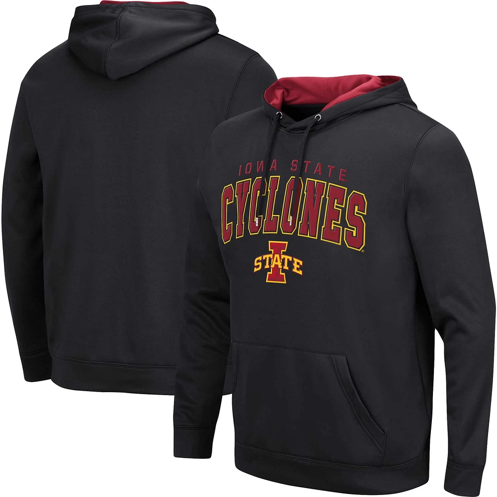 Men's Colosseum Black Iowa State Cyclones Resistance Pullover Hoodie