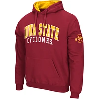 Men's Colosseum Cardinal Iowa State Cyclones Double Arch Pullover Hoodie