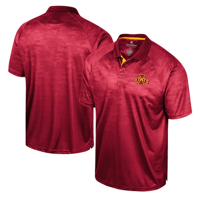 Colosseum Cardinal Iowa State Cyclones Honeycomb Raglan Polo Homme