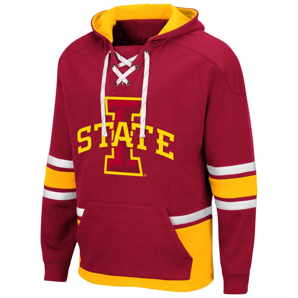 Men's Colosseum Cardinal Iowa State Cyclones Lace Up 3.0 Pullover Hoodie