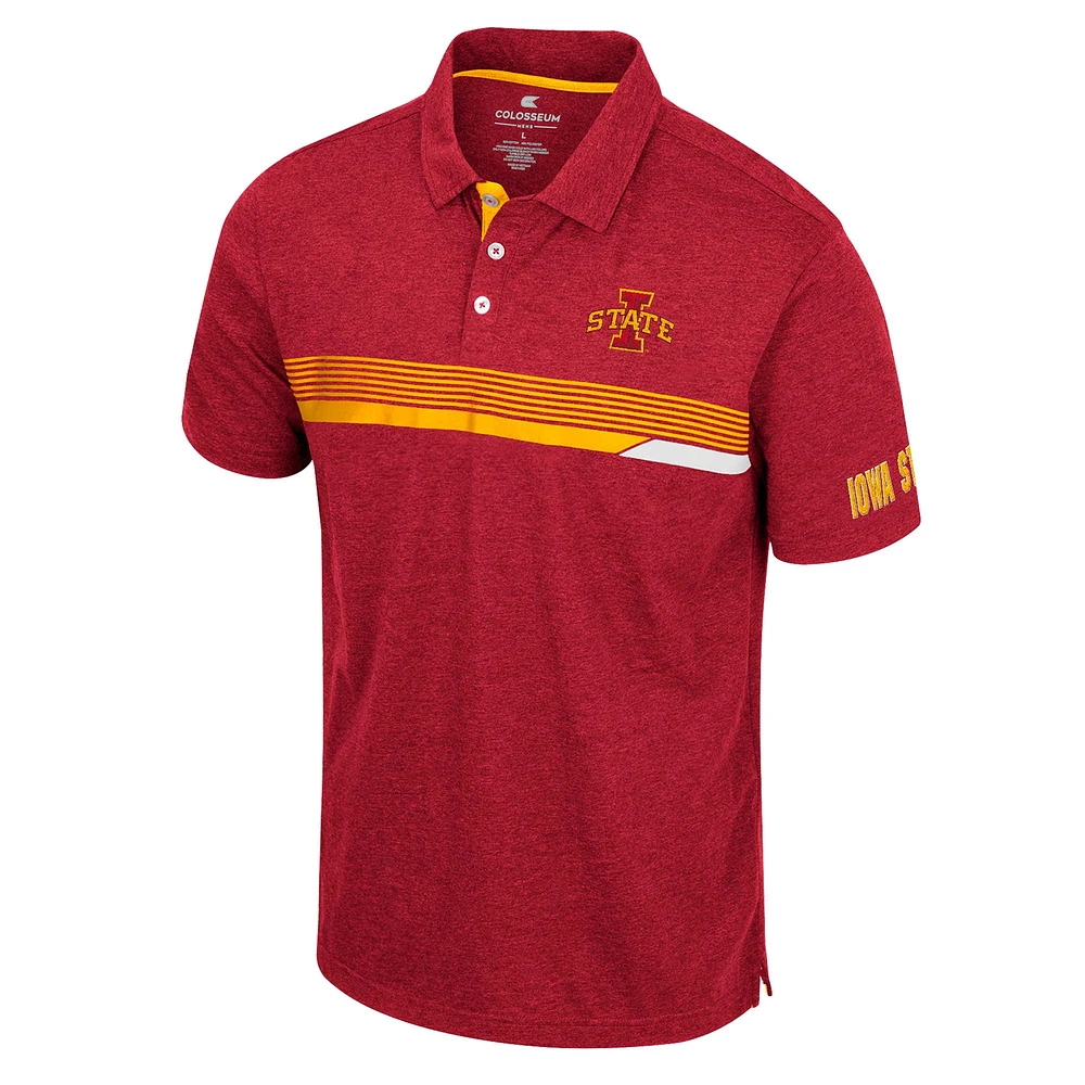 Men's Colosseum  Cardinal Iowa State Cyclones No Problemo Polo