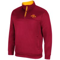 Men's Colosseum Cardinal Iowa State Cyclones No Tomorrow Quarter-Zip Jacket