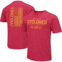 Men's Colosseum Cardinal Iowa State Cyclones OHT Military Appreciation Flag 2.0 T-Shirt