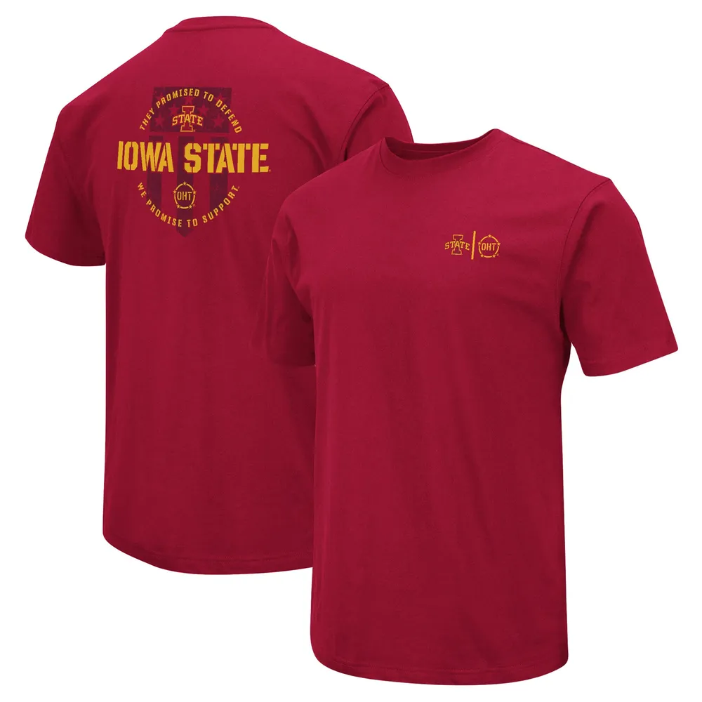 Colosseum Cardinal Iowa State Cyclones OHT T-shirt d'appréciation militaire pour homme