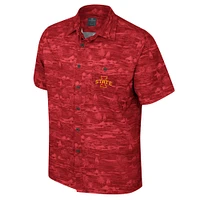 Men's Colosseum Cardinal Iowa State Cyclones Ozark Button-Up Shirt