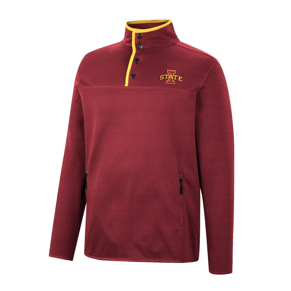 Men's Colosseum Cardinal Iowa State Cyclones Rebound Quarter-Snap Jacket