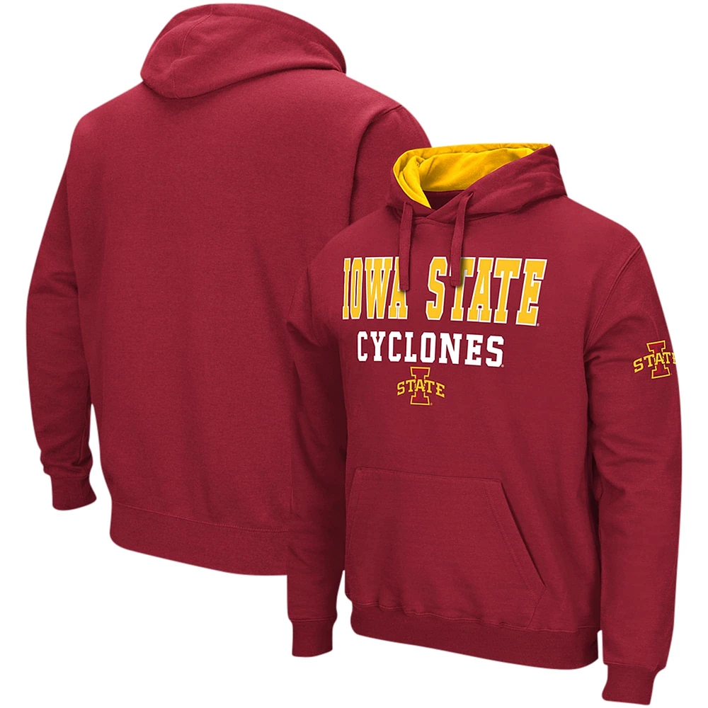 Men's Colosseum Cardinal Iowa State Cyclones Sunrise Pullover Hoodie