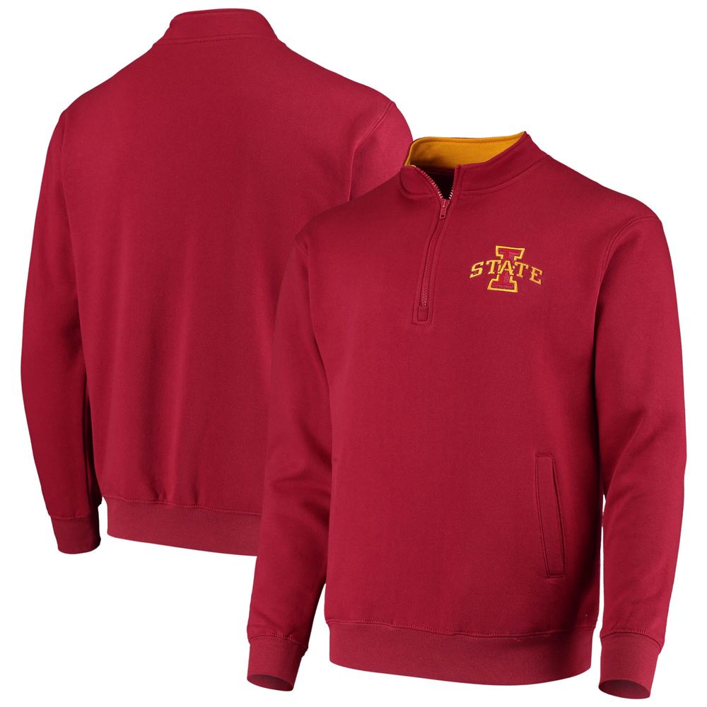 Men's Colosseum Cardinal Iowa State Cyclones Tortugas Logo Quarter-Zip Jacket