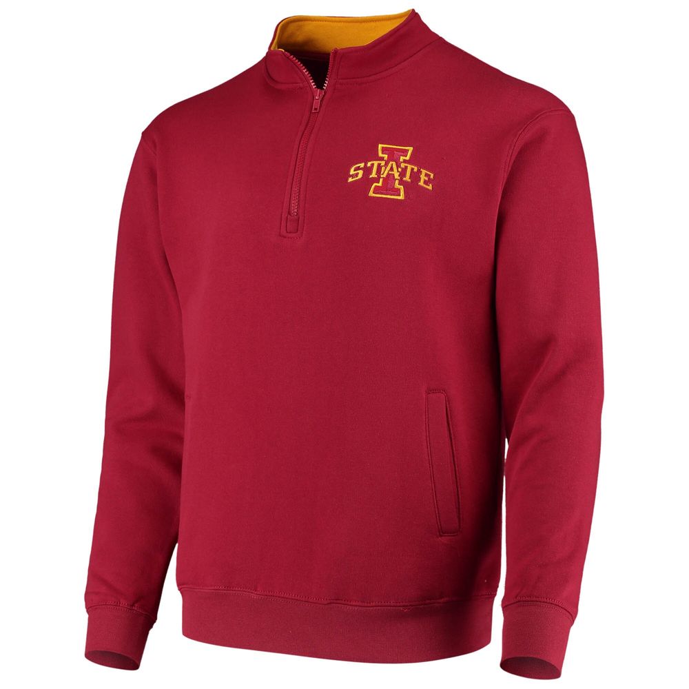 Men's Colosseum Cardinal Iowa State Cyclones Tortugas Logo Quarter-Zip Jacket