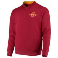 Men's Colosseum Cardinal Iowa State Cyclones Tortugas Logo Quarter-Zip Jacket