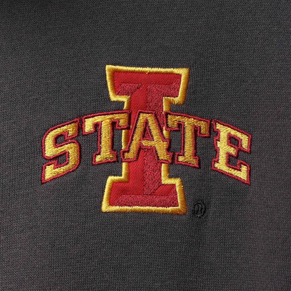 Men's Colosseum Charcoal Iowa State Cyclones Tortugas Logo Quarter-Zip Jacket