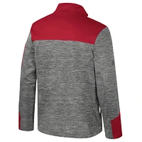 Veste zippée intégrale pour homme Colosseum Grey/Cardinal Iowa State Cyclones Guard