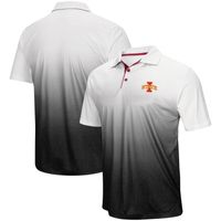 Men's Colosseum Gray Iowa State Cyclones Magic Team Logo Polo