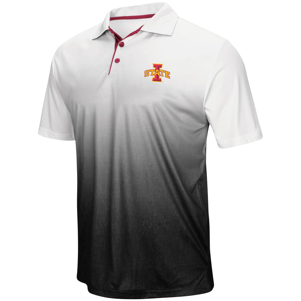 Men's Colosseum Gray Iowa State Cyclones Magic Team Logo Polo