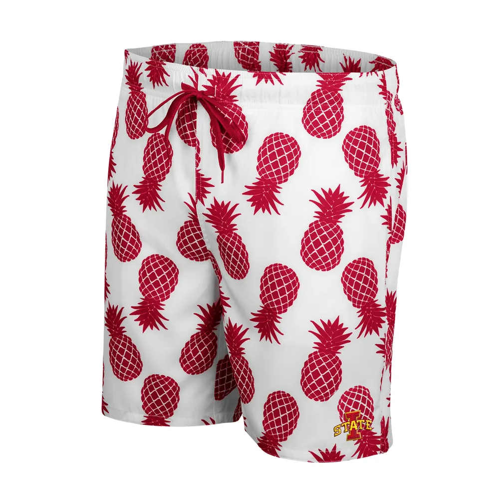 Short de bain Homme Colosseum White Iowa State Cyclones Ananas