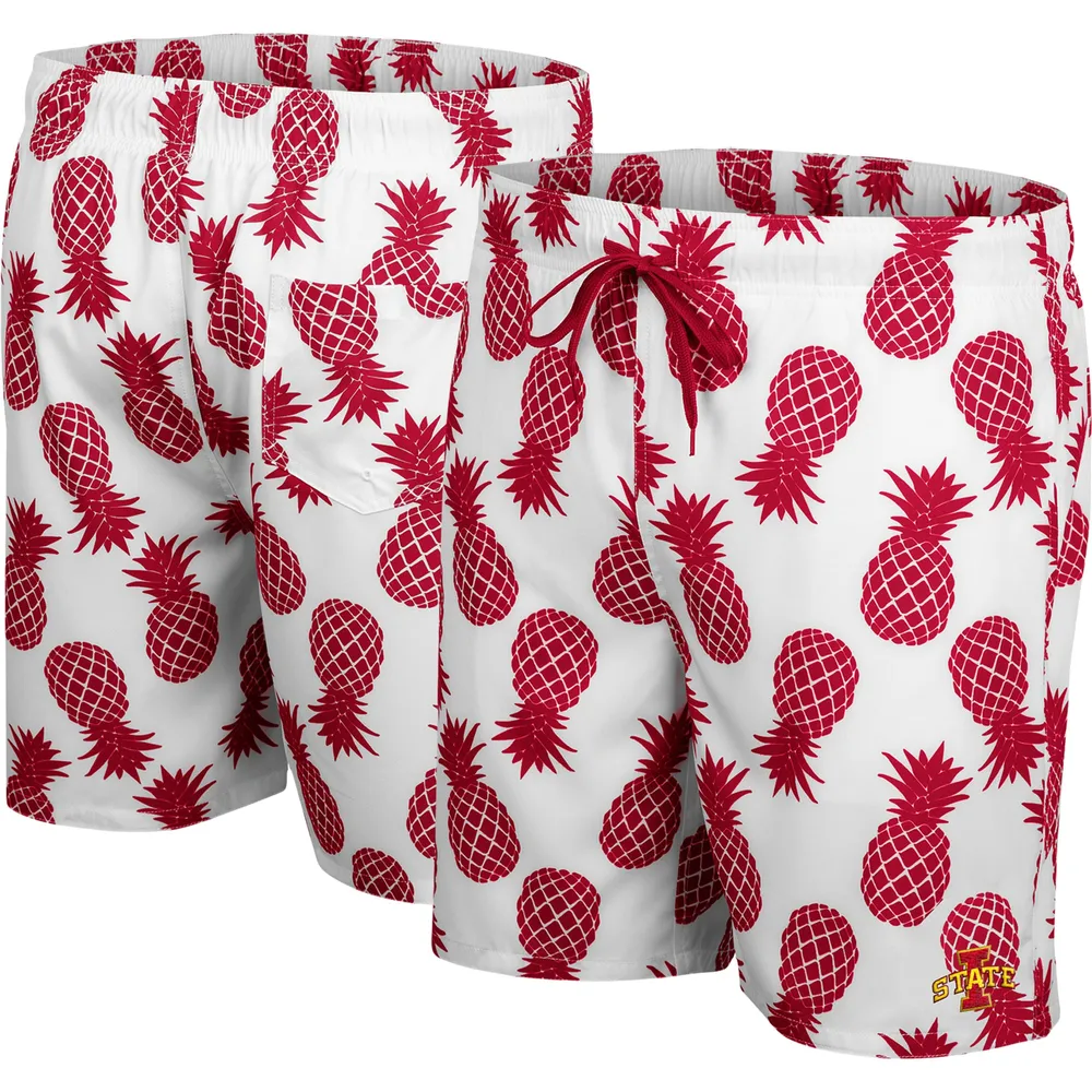 Short de bain Homme Colosseum White Iowa State Cyclones Ananas