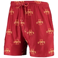 Men's Concepts Sport Cardinal Iowa State Cyclones Flagship Allover Print Jam Shorts