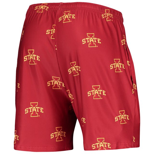 Concepts Sport Cardinal Iowa State Cyclones Flagship Allover Print Jam Shorts pour homme