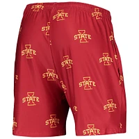 Men's Concepts Sport Cardinal Iowa State Cyclones Flagship Allover Print Jam Shorts