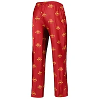 Men's Concepts Sport Cardinal Iowa State Cyclones Logo Flagship Allover Print Pants