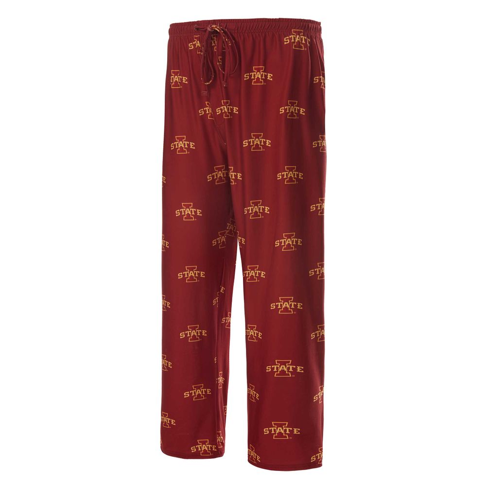 Men's Concepts Sport Cardinal Iowa State Cyclones Logo Flagship Allover Print Pants