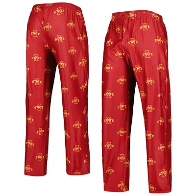 Concepts Sport Cardinal Iowa State Cyclones Logo Flagship Pantalon à imprimé intégral