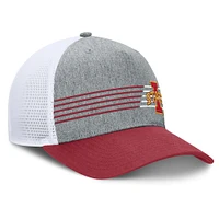 Casquette ajustable Fanatics Heather Grey/Cardinal Iowa State Cyclones pour hommes