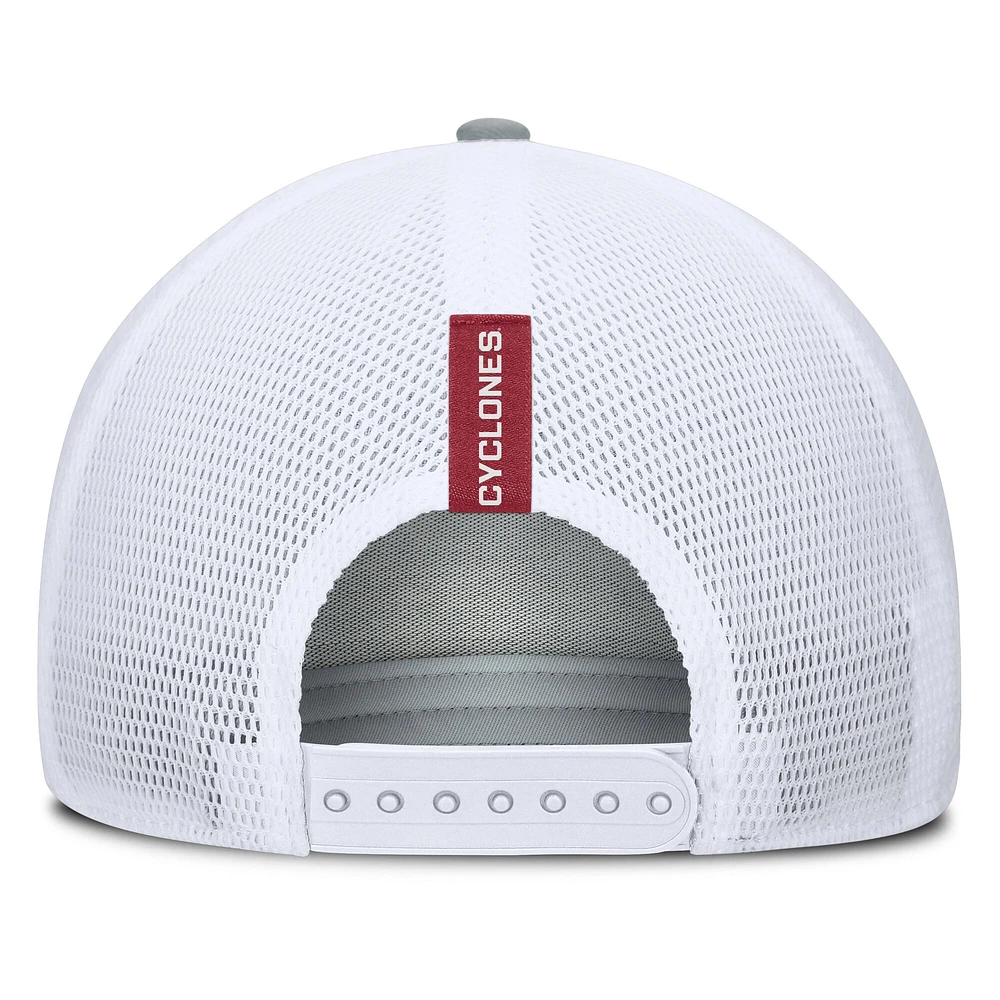 Casquette ajustable Fanatics Heather Grey/Cardinal Iowa State Cyclones pour hommes